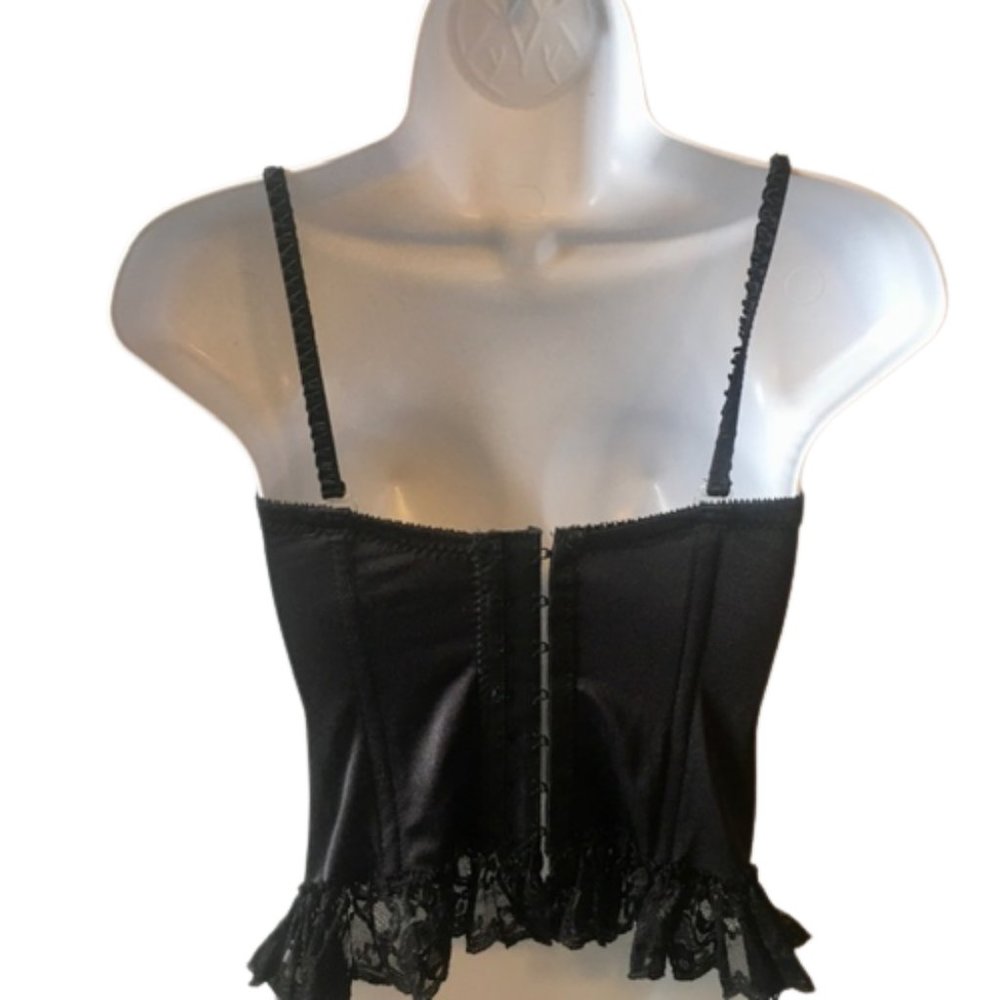 Corset Mara Intimates Vintage 90s Bustier Black Lace Floral Boning 34 B/C - Picture 4 of 8